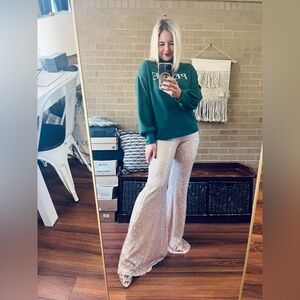 Sequin Flare Pants